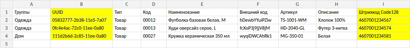 Отбор товаров